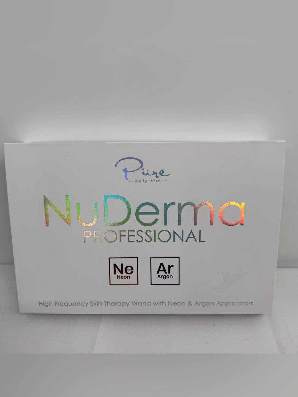 NuDerma Professional Skin Therapy Wand Set Neon Argon Open Box Complete